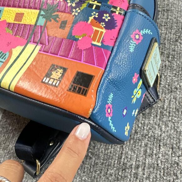 Disney Parks Loungefly Encanto Mini Backpack Blue Casual Park Travel Colorful - Picture 10 of 15